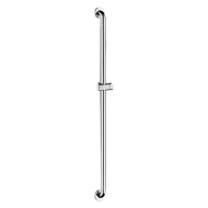 5460P2-Barre de douche droite avec support douchette Inox brillant