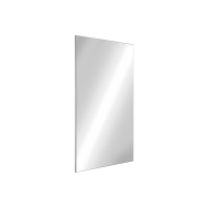 3452-Miroir incassable inox, H. 500 mm