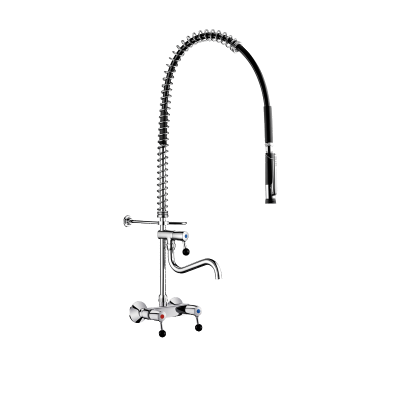 Combiné de prélavage mural avec mélangeur