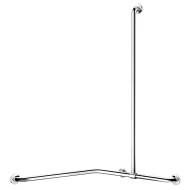 5481P-Barre de douche d'angle avec remontée coulissante Inox brillant