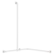 35481W-Barre de douche d'angle avec remontée coulissante Basic blanc