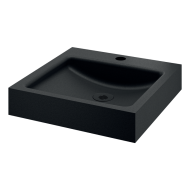 121830BK-Lavabo suspendu noir UNITO