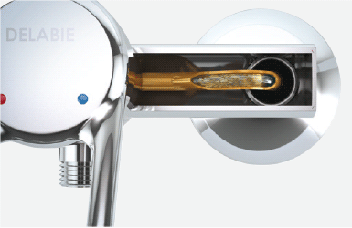 Robinetterie à faible volume d’eau en stagnation