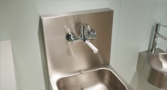Lavabo hospitalier Inox